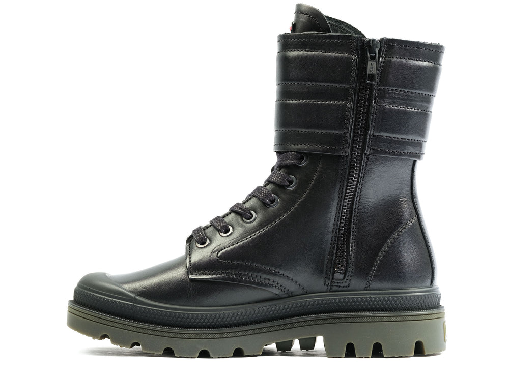 Botas De Invierno Palladium PAMPA ATELIER R LEATHER Mujer Negras | Costa Rica-28459